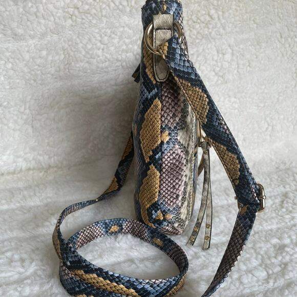 Brand New Design “Jessica Simpson” Python Blue Soft Zoey Crossbody Purse Bag - Picture 5 of 9
